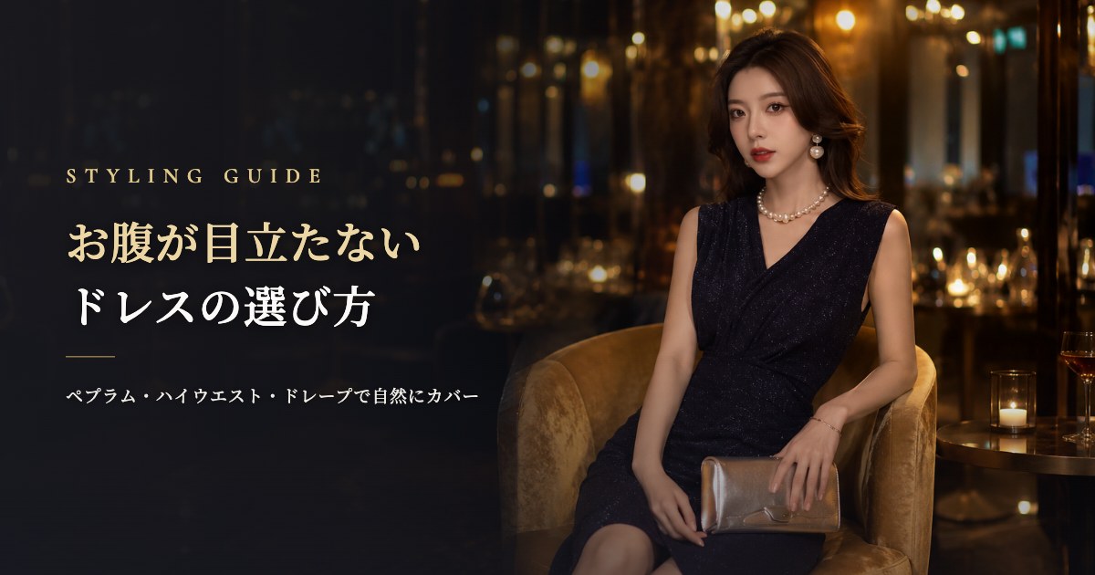 キャバドレスでお腹が目立たない5つのデザイン｜座り接客でも安心の選び方