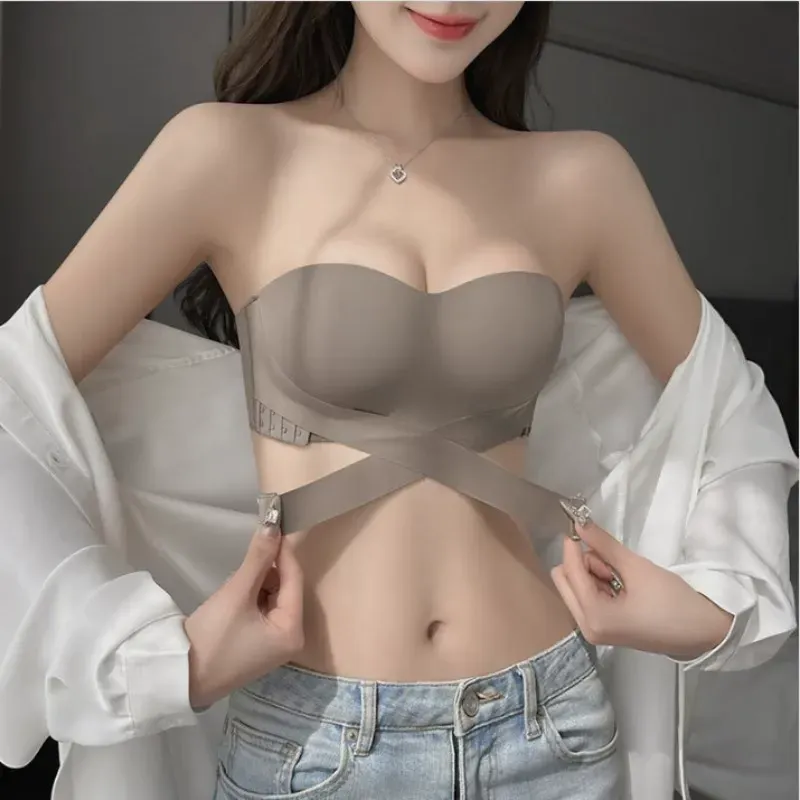 シームレスブラ ストラップ取り外し可能 ドレス用